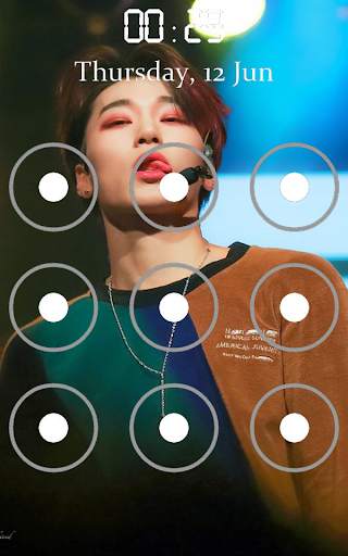 San Ateez Pattern Lock Screen screenshot 3