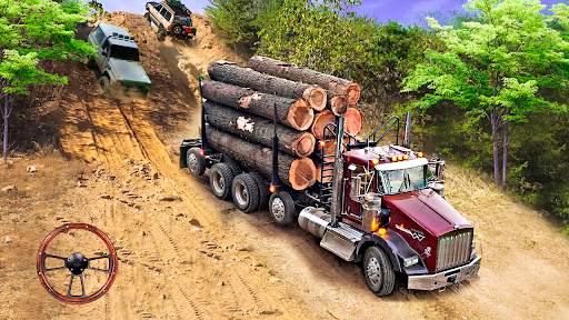 Offroad Logging Truck Games 3D screenshot 3