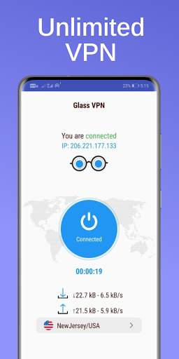Glass VPN - Fast, Free Unlimited VPN screenshot 1