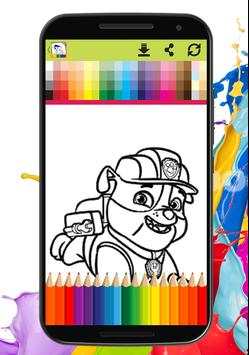 Paw Coloring Book Patrol go screenshot 1