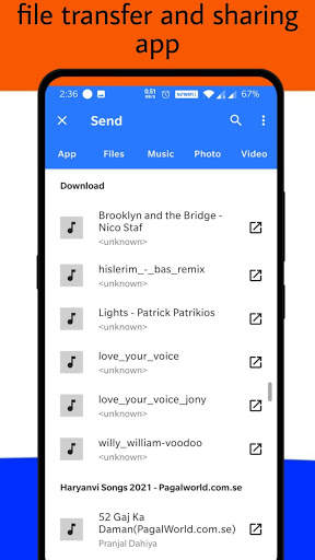XSENDER File Sender 2021 :- Sandits Music & Video screenshot 4