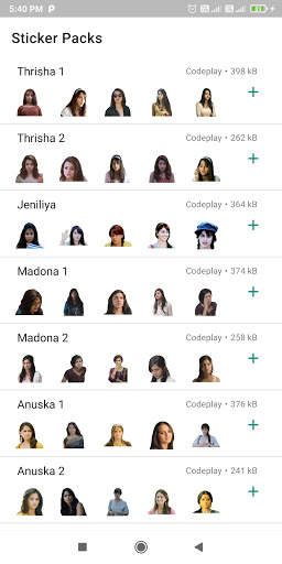 Actress stickers for whatsapp tamil : WAStickerApp screenshot 1