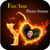Fire Text Photo Frames icon