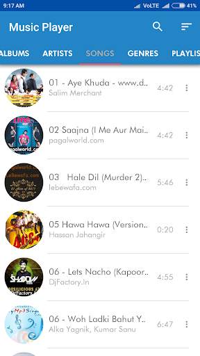 MP3 player screenshot 2