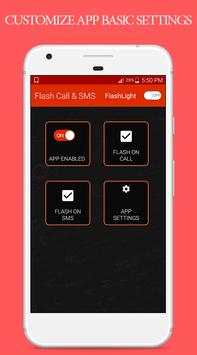 Flash on call and SMS & Flashlight screenshot 1