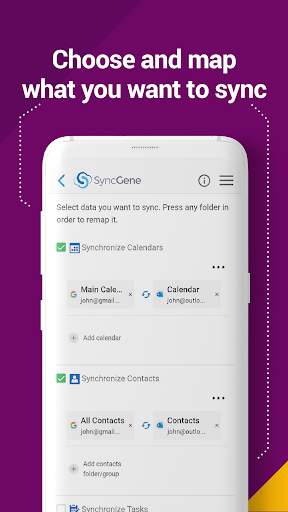 SyncGene Contact Calendar Sync 7 تصوير الشاشة