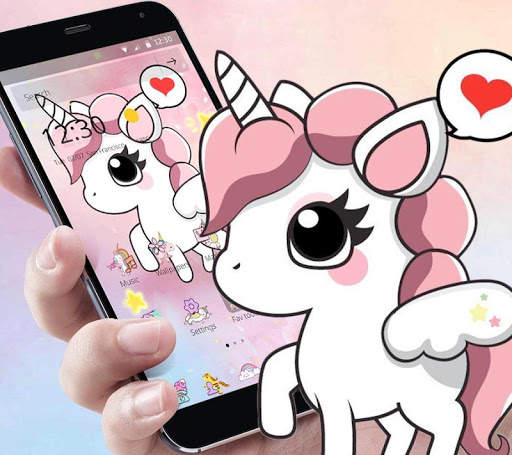 Cartoon Cute Lovely Unicorn Theme screenshot 1