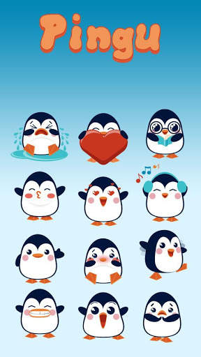 GO Keyboard Pingu Sticker screenshot 1