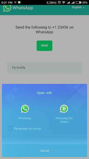 Click to Chat for Whatsapp screenshot 4