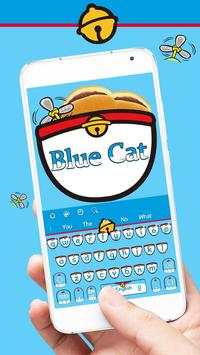 Cartoon Blue Cat Theme screenshot 1