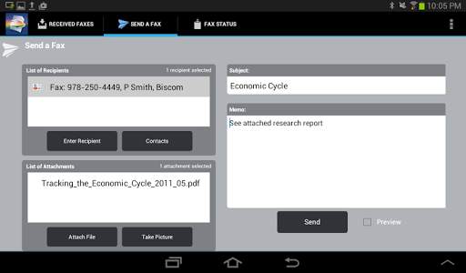Biscom Mobile Fax for Android screenshot 3