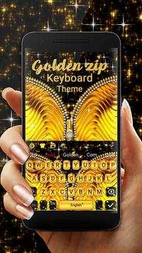 Golden Zipper Keyboard Theme screenshot 1