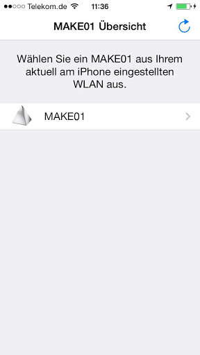 MAKE01 WiFi Connect App screenshot 2