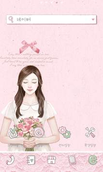 sweetgirl dodol launcher theme screenshot 4