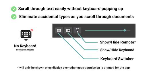 No Keyboard: Hideable keyboard screenshot 1