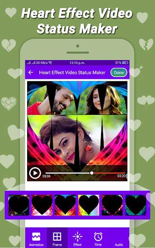 Heart Effect Video Status Maker & Video Status2018 screenshot 2