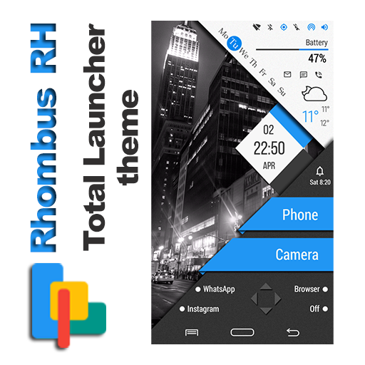 Rhombus RH Theme for Total Launcher icon