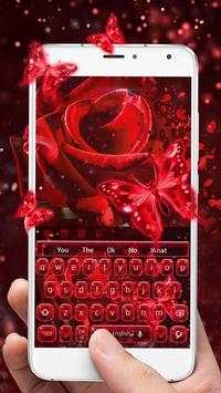 Red Rose Butterfly Keyboard screenshot 2