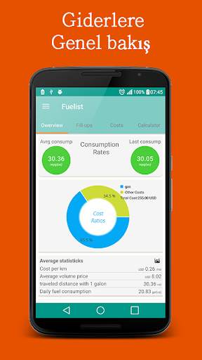 Yakıt tüketim hesapla & takip screenshot 1