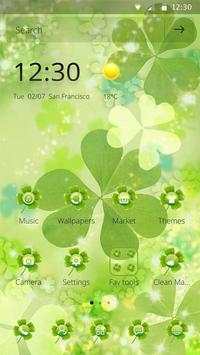 Clover Green Theme Cute Romantic Fashion Flowers screenshot 1