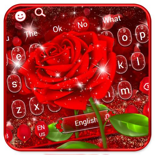 Romantic Red Rose Keyboard 10001003