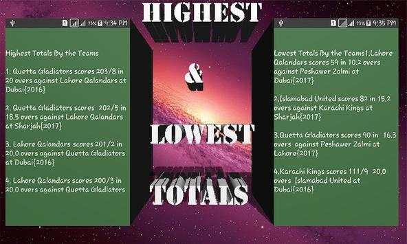 Pakistan Cricket League Records screenshot 4