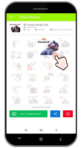 Sticker Hewan Gif WAStickerApp screenshot 3