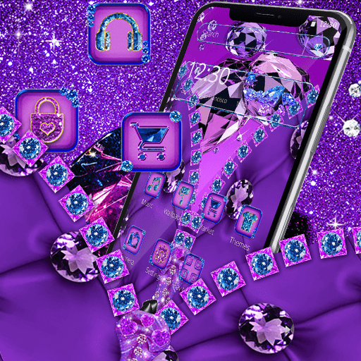 Lavender Diamond Zipper Theme icon
