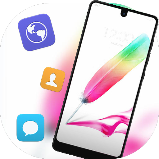 Colorful feather pen theme for Galaxy J7 Max icon