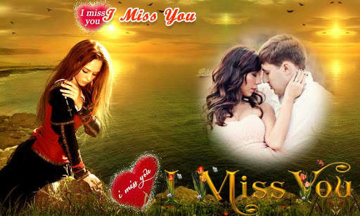 Free I Miss You Photo Frames स्क्रीनशॉट 1
