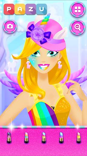 Makeup Girls - Unicorn dress up games for kids screenshot 2
