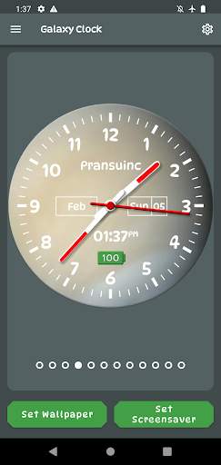 Galaxy Clock Live Wallpapers screenshot 5