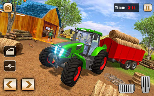 Real Tractor Drive Cargo 3D: New tractor game 2020 screenshot 2
