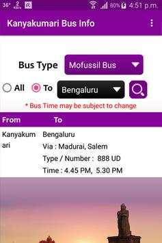 Kanyakumari Bus Info screenshot 2