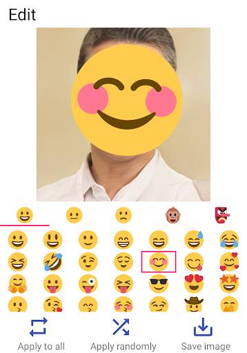 Auto face stamp - cover face with emoji screenshot 3