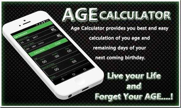 Easy Age Calculator 2018 1 تصوير الشاشة