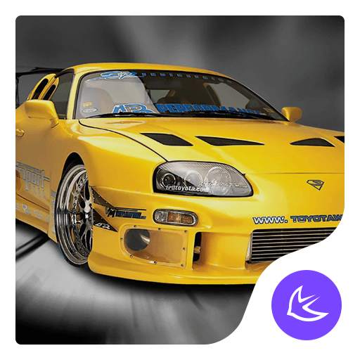 Yellow Sports Car Speed  free APUS Launcher theme 567.0.1001