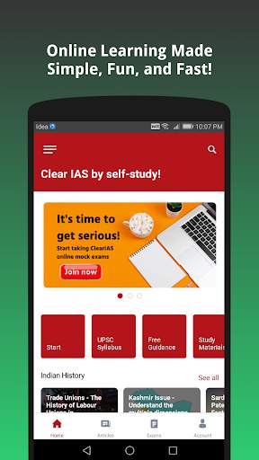 ClearIAS Learning App - UPSC, IAS, IPS Coaching screenshot 1