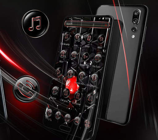 Dark Red Black Launcher Theme😍 screenshot 2