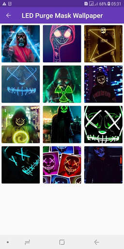 Full HD LED Purge Mask Wallpaper screenshot 3