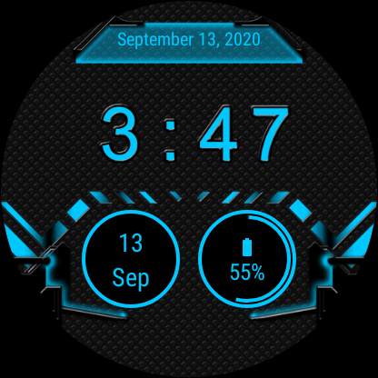 Dark Aeon Cyber Watch Face - Wear OS Smartwatch screenshot 6