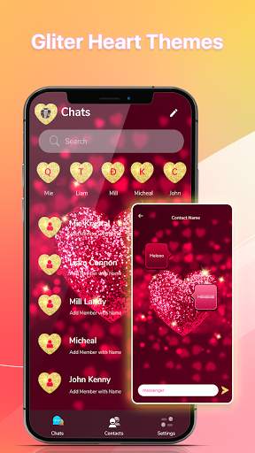 Red Love Theme Message - New Messenger screenshot 5