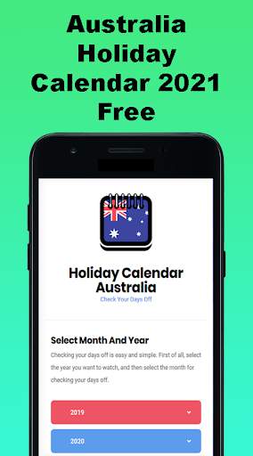 Australia Holiday Calendar 2021 - Calendar Free скриншот 1