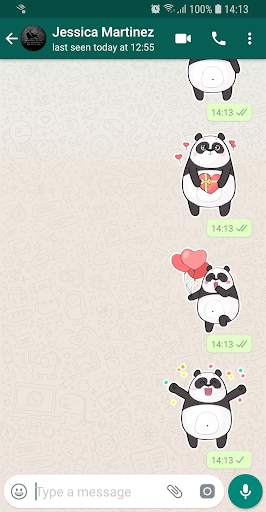 Cute Panda Stickers - WAStickerApps for WhatsApp screenshot 5