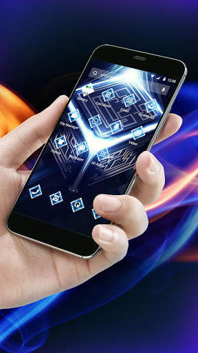 Magical Cool Glitter Technology Launcher theme screenshot 1