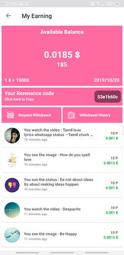 Status Apps - Earn Real Money with Status Updates screenshot 5