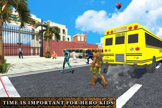 Sopir Bus Sekolah Super Hero Kids screenshot 5