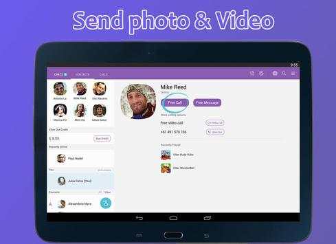 Guide Viber on your tablet screenshot 1