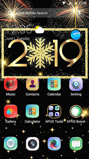 2019 Happy New Year APUS Launcher theme screenshot 1