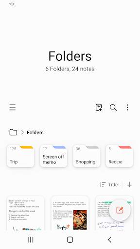 Samsung Notes screenshot 1